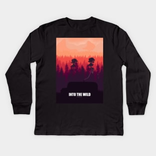 Into the Wild - Minimal Film Fanart alternative Kids Long Sleeve T-Shirt